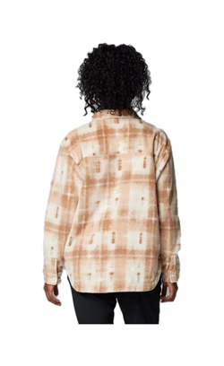 GIACCA CAMICIA IN PILE BENTON SPRINGS BEIGE BIANCA